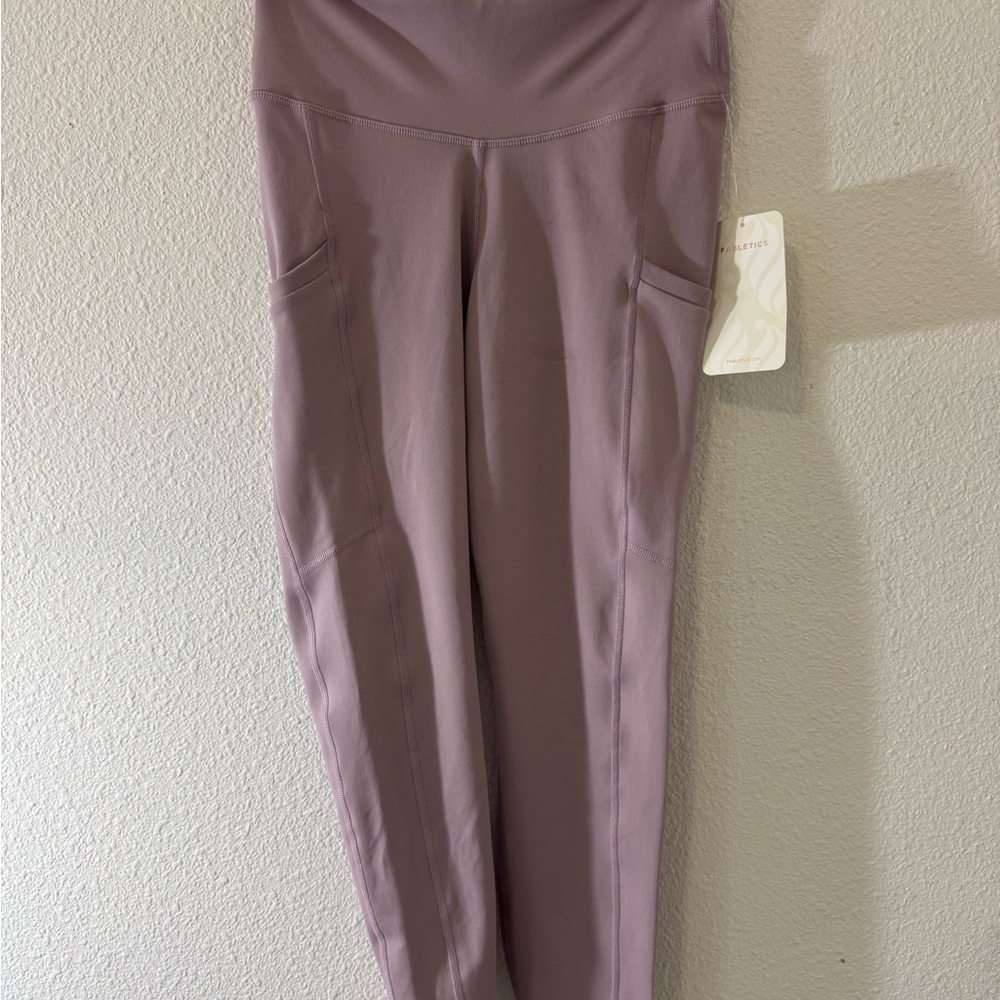 Fabletics Purple High-Waist Leggings for Versatile Comfort